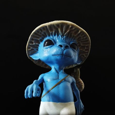 Hand Painted Blue Smurf Cat from memes Figure - Gift Lies Meme, Cat Meme, Alan Walker, Godzilla, Cat Memes, For Friends, Gifts For Friends, Figurines, Statue