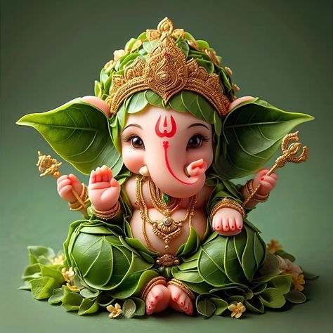 Ganesha Pooja, Om Ganeshay Namah, Ganapati Idol, Lord Vinayaka, Jai Ganesh Deva, Wednesday Good Morning, Gods Images, Ganesha Images, Ganesh Murti