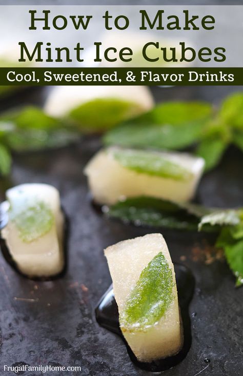 Flavored Ice Cube Recipes, Cucumber Ice Cubes, Mint Ice Cubes, Plastic Cubes, Infused Ice Cubes, Summer Ice Cubes, Teatime Snacks, Ice Cube Recipe, Fancy Ice Cubes