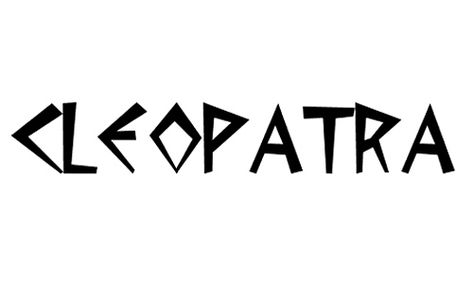 cleopatra font Cleopatra Logo Design, Egyptian Typography, Egypt Letters, Egyptian Font, Font Reference, Greek Theme, Cobblestone Path, Greek Font, Perfume Logo