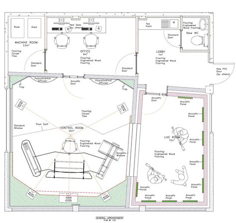 Layout of a very complete music studio. Music Building, Studio Room Design, Music Studio Design, Plan Studio, Earn Money At Home, Studio Floor Plans, Music Recording Studio, Studio Layout, Audio Studio