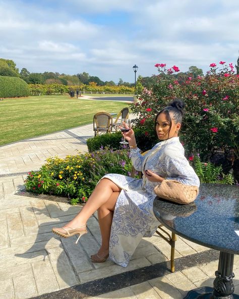 Winery Outfit Summer, Bri On Twitter, Winery Outfit, Wine Tasting Outfit, Wineries Outfit, Cute Date Outfits, Weave Styles, Summer Wines, Black Femininity