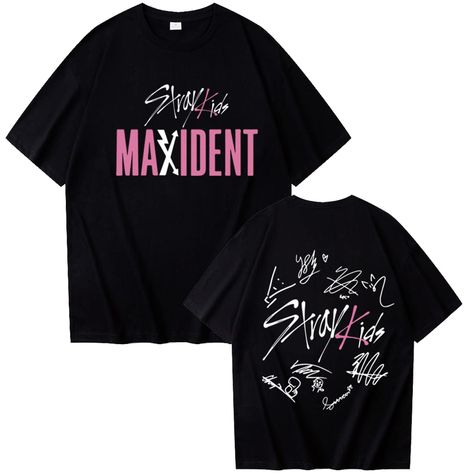 PRICES MAY VARY. 100% Cotton Stray Kids New Album Maxident Merch Machine Wash 60%Cotton,comfortable,soft and comfy to wear Perfect for daily wear, concert, sports, walking, outdoors,etc It is the Best gift for Kpop Stray Kids fans High quality and made in China,and you can get it about 10-15days except the bad climate or any other reasons.  You can click our store name "Xkpopfans" to view more items in our store  Note:  1. Items are measured by hand, there will be a slight deviation. Hope you un Stray Kids Shoes, Stray Kids Merch, Kpop Stray Kids, Stray Kids Outfits, Merch Shirt, Kpop Shirts, Kids Fans, Kpop Merch, New Album