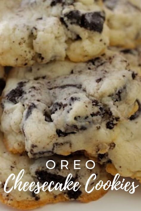 Easy Delicious Cookies, Biscotti Cheesecake, Oreo Cheesecake Cookies, Oreo Cookie Recipes, Oreo Desserts, Oreo Dessert Recipes, Cheesecake Oreo, Oreo Recipes, Cheesecake Cookies