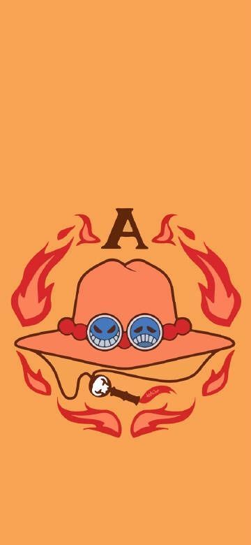 Aces Hat One Piece, Cute Ace One Piece, Ace D Portgas Wallpaper, Ace Portgas D Wallpaper, Ace Tattoos One Piece, Ace Logo One Piece, Ace Hat Tattoo, Portgas D Ace Tattoo Ideas, Portgas D Ace Drawing