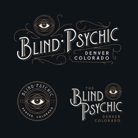 Blind Psychic - "The Blind Psychic" An American Speakeasy Cocktail bar The Blind Psychic is a "high end" Speakeasy cocktail bar. With a focus on classic & modern cocktails and food. The bar w Greenhouse Academy Aesthetic, B B Logo Design, Speakeasy Food, High End Chocolate, Cocktail Bar Branding, Hospitality Logo, Cocktail Logo, Pub Branding, Logo Design Styles