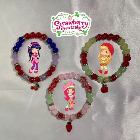 ✨ Strawberry Shortcake Trio Set✨ Available by link in bio to shop 🛍️ #explorepage #strawberryshortcake #cherryjam #appledumpling #braceletsbymar #foryoupage #viral #matchingbracelets #braceletbusiness #beadedbracelets #braceletstacks #braceletsoftheday Trio Bracelets, Strawberry Bracelet, Apple Dumplings, Diy Bracelet Designs, Bracelets Diy, Bracelet Ideas, Beaded Bracelets Diy, Diy Bracelet, Matching Bracelets