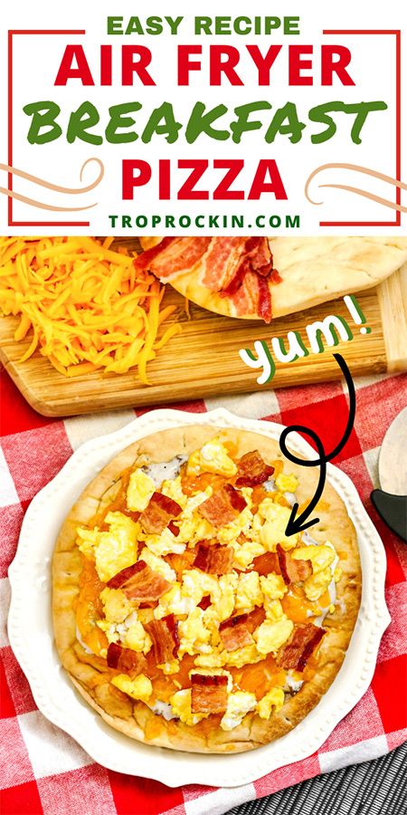 Making an Air Fryer Breakfast is the quick and easy way to get a delicious, hearty meal in the monring - super quick. This Air Fryer Breakfast Pizza is so filling with bacon, eggs, sausage gravy and cheese all on top of a pre-made pizza crust! Air Fryer Breakfast is the way to go on busy mornings and this Air Fryer Breakfast Pizza can be made in 10 minutes! Enjoy your scrumptious air fryer breakfast! Air Fryer Breakfast Pizza, English Muffin Pizza Air Fryer, Sausage Gravy Pizza, Tortilla Breakfast Pizza, Air Fryer Recipes Eggs, Muscle Meals, Leftover Breakfast, Air Fryer Breakfast, Egg Sausage