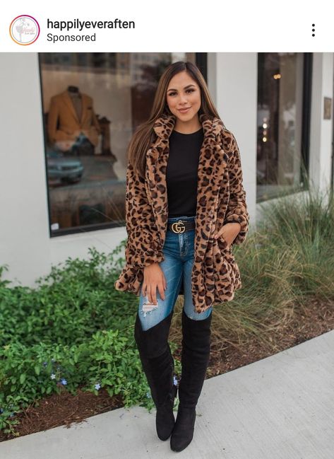 Animal Print Coat Outfit, Romper With Jacket, Leopard Print Coat Outfit, Print Coat Outfit, Leopard Coat Outfit, Leopard Print Outfits, Leopard Outfits, Jacket Outfit Women, Fall Fashion Trends Women