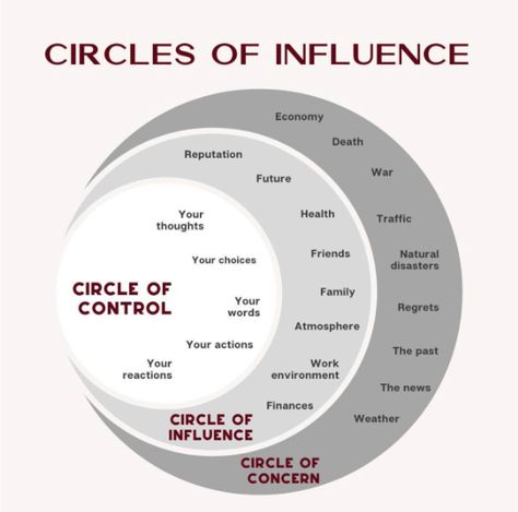 Circles Of Influence, Circle Of Competence, Circle Of Influence Quotes, Circle Of Influence, Circle Of Control, Counselling Tools, Habits Of Highly Effective People, Good Leadership Skills, Selfcare Motivation