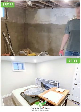 Best Paint for Concrete Walls in a Basement How To Paint Concrete Basement Walls, Basement With Concrete Walls, Painting Basement Concrete Walls, Painting Basement Walls Concrete Blocks, How To Paint Concrete Walls, Paint Cement Walls Basements, Cement Wall Ideas Basements, Basement Cement Wall Ideas, Painting Cement Walls In Basement