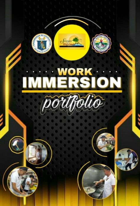 Work Immersion Portfolio Design, Work Immersion Portfolio, Portfolio Front Page, Work Immersion, Portfolio Design Ideas, Aesthetic Project, Page Aesthetic, Front Page Design, Portfolio Examples