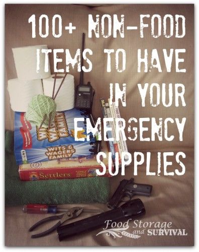 100+ Non-Food Items to have in Your Emergency Supply. Great list!   #Amazmerizing Emergency Essentials, Emergency Prepardness, Survival Supplies, Emergency Preparation, Being Prepared, Emergency Plan, Emergency Food, Emergency Supplies, Homestead Survival