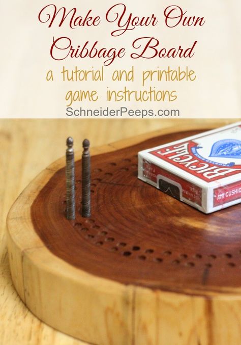 Cribbage Board Template, Cedar Log, Wood Games, Cribbage Board, Family Heirloom, Gift Handmade, Diy Crafts To Sell, Crafts To Sell, Auto Repair