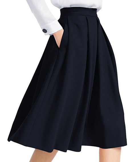 Sabine  Skirt Option High Waisted A Line Skirt, Pola Rok, Rok Midi, Model Rok, Prom Skirt, Midi Skirt With Pockets, Full Midi Skirt, Pleated Skirt Dress, Skirt Pleated