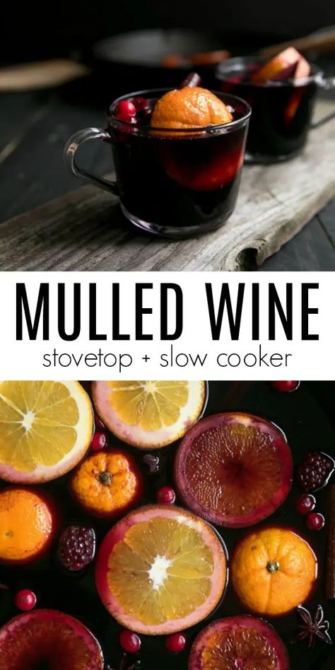 Spiced Mulled Wine Recipe, Mulled Wine Slow Cooker, Mulled Wine Recipe, Wine Recipe, Best Crockpot Recipes, Mulling Spices, Slow Cooker Recipe, Crockpot Recipe, Diy Drinks