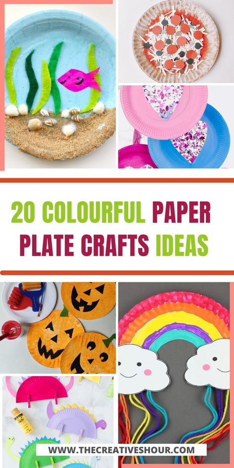 Paper plates crafts are disposable and are perfect for keeping yourself entertained this summer. So, here are some colourful paper plate crafts for kids, Santa, Christmas, thanksgiving, easter. Click here for more beautiful paper crafts ideas for kids, paper plate crafts for toddlers, paper plate crafts for easter, paper plate crafts for Christmas, paper plate crafts for thanksgiving, paper plate Santa crafts for kids. Paper Plate And Popsicle Stick Crafts, Paper Plate Rangoli, Paper Plates Crafts, Plates Crafts, Unicorn Paper Plates, Plate Crafts For Kids, Plate Collage, Paper Plate Art, Indoor Crafts