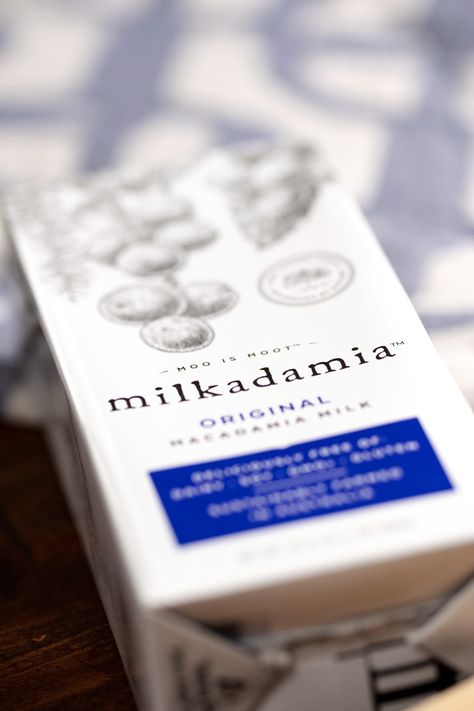 Milkadamia Macadamia Milk Review and Information - a nutty dairy-free milk beverage that's vegan and keto-friendly. We have the ingredients, ratings, and more. Macadamia Milk, Virgin Drinks, Vitamin D2, Sunflower Lecithin, Macadamia Nut, Dairy Free Milk, Nut Milk, Juice Bar, Peanut Free