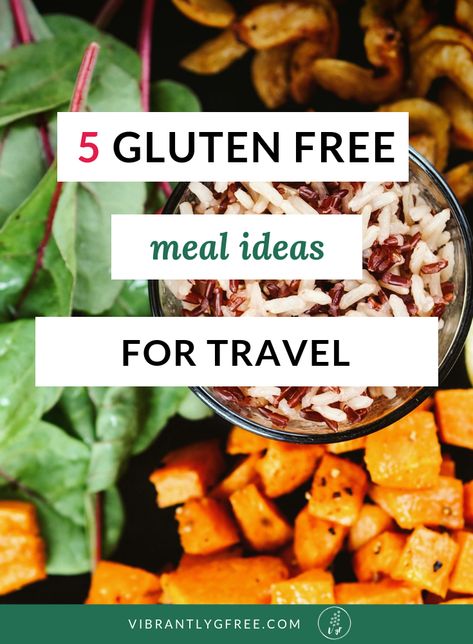 Are you a gluten-free traveler? It's no secret that we sometimes struggle to find food. This post contains suggestions for easy meals and snacks using ingredients found all over the world! It's a perfect read for any gluten-free eater, but especially if you have celiac disease, gluten intolerance, or gluten sensitivity. Click through to read the post and save this pin for later! #glutenfree #celiac #coeliac #glutensensitivity #glutenintolerance Gluten Free Travel Snacks, Gluten Free Travel Food, Celiac Travel, Gluten Free Meal Ideas, Travel Meals, Travel Recipes, Gluten Free Travel, Gluten Free Lunch, Gluten Free Restaurants