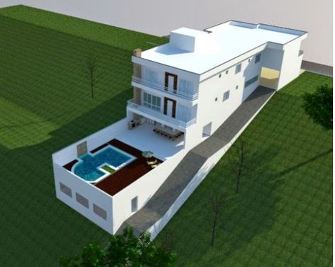 House On Hill, Slope House, Hillside House, Garage Apartments, Home Building Design, House Architecture, House Architecture Design, Home Building, House Layouts