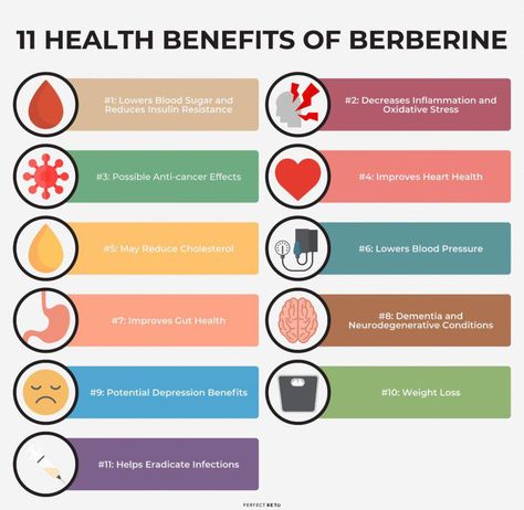 Berberine Benefits, Decrease Inflammation, Improve Gut Health, Improve Heart Health, Reduce Cholesterol, Lower Blood Sugar, Insulin Resistance, Lower Blood Pressure, Living Tips