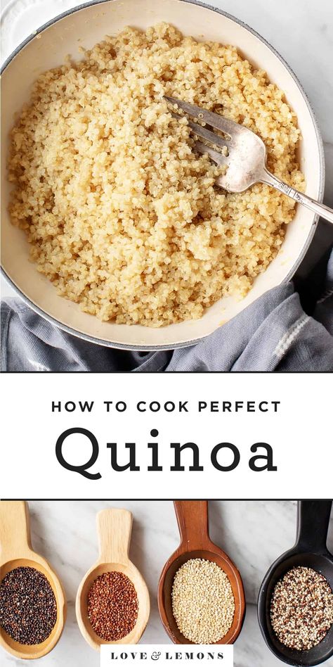 How to Cook Fluffy Quinoa Recipe - Love and Lemons Quinoa Health Benefits, What Is Quinoa, Fluffy Quinoa, Perfect Quinoa, Quinoa Benefits, Cook Quinoa, Vegetarian Quinoa, Quinoa Recipes, Ready Meal