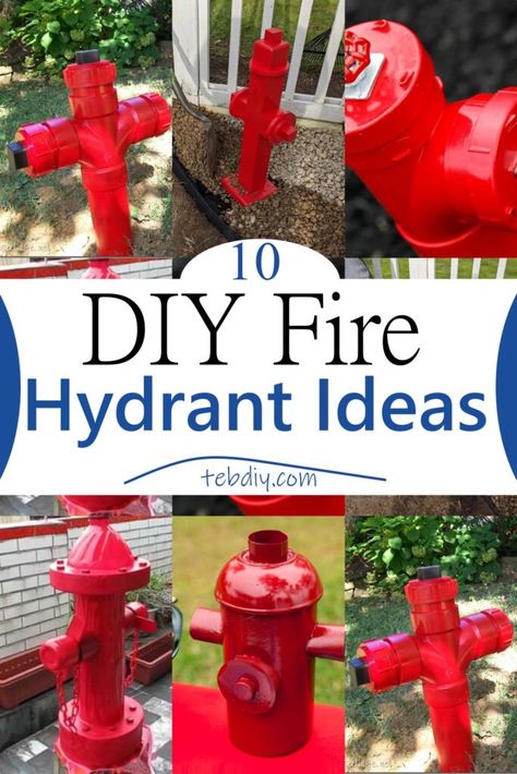 Diy Fire Hydrant For Dogs, Fire Hydrant Ideas, Diy Fire Hydrant, Crystal Terrarium Diy, Fire Hydrant Craft, Dog Fire Hydrant, Fire Department Decor, Fake Fire, Queen Creek Arizona