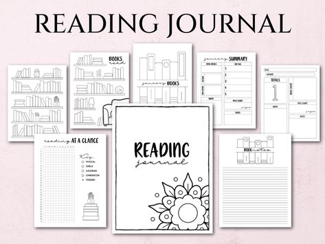 Free Reading Journal, Reading Journal Printable, Reading Adventure, Work Space Organization, Organize Your Home, Reading Tracker, Reading Log, Printable Books, 100 Book