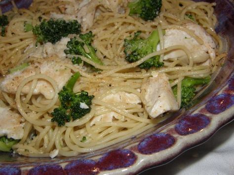 Chicken, Broccoli And Angel Hair Pasta Recipe - Food.com - 19737 Chicken Ziti Broccoli, Chicken Broccoli Ziti, Chicken Ziti, Pasta Photo, Angel Hair Pasta Recipes, Chicken Broccoli Pasta, Chicken Broccoli Alfredo, Pasta With Chicken, Chicken Fettuccine