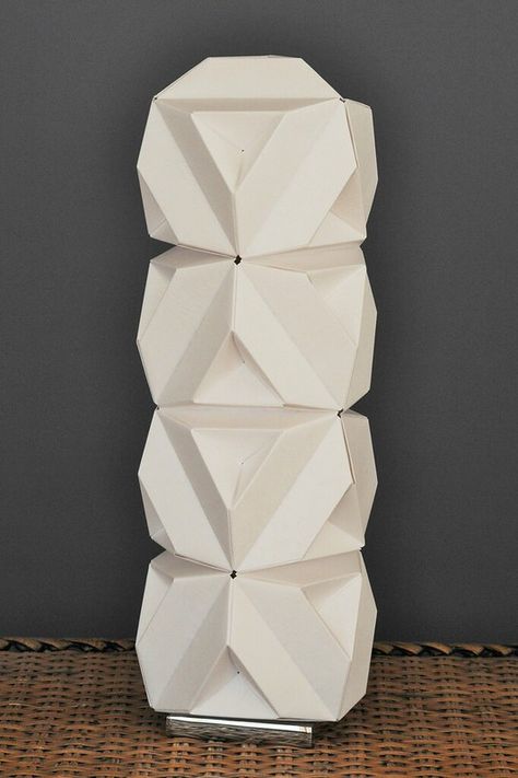 Regular Polygon, Origami Architecture, Origami Lamp, Architecture Concept, Architecture Concept Drawings, Concept Architecture, Lampshades, Lamp Design, Paper Lamp