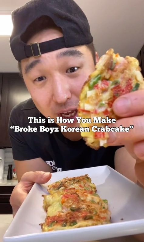 Broke Boyz Crabcake Pancake 🦀 👨🏻‍🍳🔥 | Broke Boyz Crabcake Pancake 🦀 👨🏻‍🍳🔥 Fast & Easy recipe with imitaiton crab!! 😳 | By Chris Cho - Facebook Crab Pancakes, Best Pork Belly Recipe, Korean Crab, Chris Cho, Easy Korean Recipes, Crab Cake Recipe, Crab Stick, Pork Belly Recipes, Crab Cake