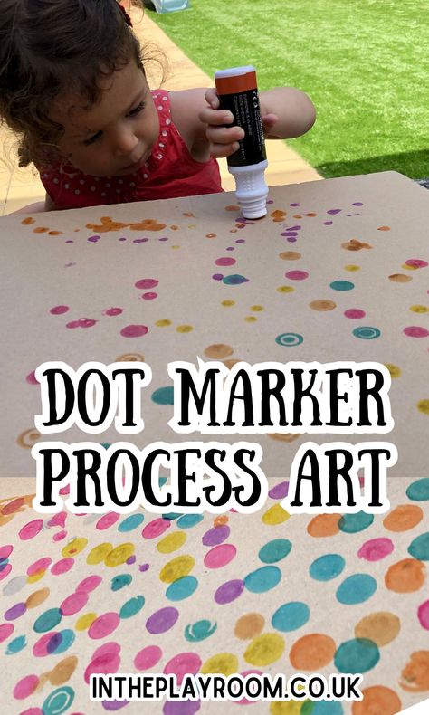 Dot Marker Process Art - In The Playroom Dot Markers Art, Summer Party Inspiration, Dot Marker Activities, Bubble Painting, Rainy Day Fun, Activities For Girls, Activities For Boys, Handprint Craft, Dot Markers