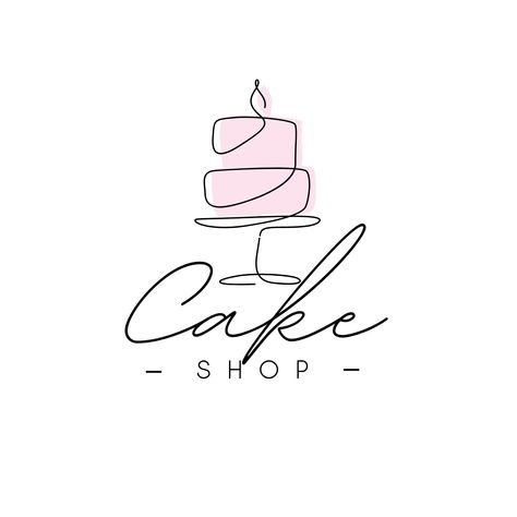 Cake Logos Ideas, Cake Business Logo Ideas, Cake Logo Design Graphics, Cake Logo Design Ideas, Minimalist Bakery Logo, Logo For Food Business, Cake Shop Logo Design, Logo Cake Shop, Logo Design Cake