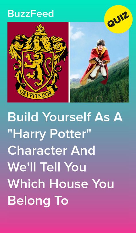 Build Yourself As A "Harry Potter" Character And We'll Tell You Which House You Belong To Harry Potter Quiz Buzzfeed, Harry Potter Character Quiz, Hogwarts Houses Quiz, Quiz Harry Potter, Harry Potter Trivia Quiz, Pottermore Quiz, Hogwarts Quiz, Harry Potter Test, Harry Potter House Quiz