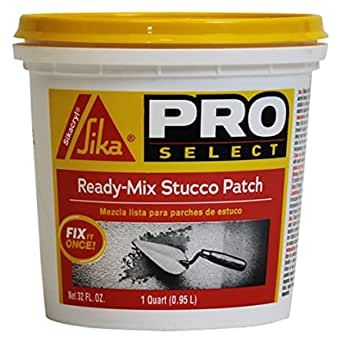 SIKA - 503333 Sikacryl Ready-Mix Stucco Patch, 1 Qt, White: Amazon.com: Tools & Home Improvement Stucco Patch, Concrete Filler, Stucco Repair, Asphalt Repair, Ready Mixed Concrete, Concrete Sealant, Stucco Finishes, Mix Concrete, Stucco Exterior