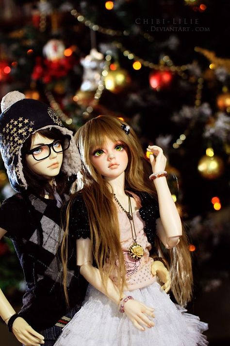 BJD. Christmas Doll Customizing, Couples Doll, Barbie Images, Ball Jointed Doll, Cute Love Wallpapers, Cute Couple Cartoon, Beautiful Barbie Dolls