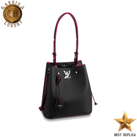 Louis Vuitton LOCKME BUCKET Noir Black New This Season #3521 Boutique Louis Vuitton, Louis Vuitton Lockme, Louis Vuitton Taschen, Women Louis Vuitton, Sac Louis Vuitton, Noir Color, Bucket Tote Bag, Handbags Collection, Louis Vuitton Store