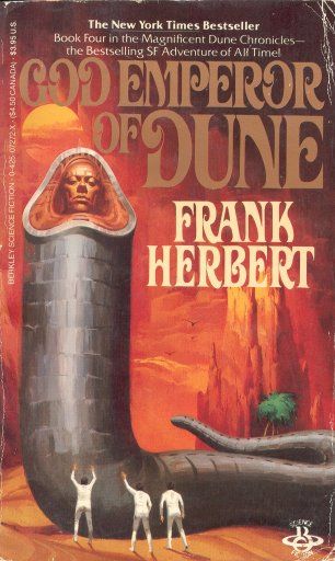 You should read the whole series, but this is where it starts to pick up. God Emperor Of Dune, Dune 1984, God Emperor, Dune Series, Classic Sci Fi Books, Dune Book, Dune Frank Herbert, Dune Art, Science Fiction Series