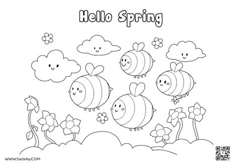 Free Spring Easy Drawings Ideas For Kids | Spring Activities | Sadeky Drawings Ideas For Kids, Easy Drawings Ideas, Spring Elements, Spring Drawing, Dotted Drawings, Spring Coloring Pages, Butterfly Printable, Bunny Drawing, Drawings Ideas