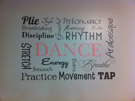 Dance Studio Decorations, Dance Classroom Design, Dance Classroom Decorations, Dance Studio Wall Design, Dance Class Wall Painting Ideas, Dance Room Decor, Dance Classroom, Stage School, Dance Wall Decal