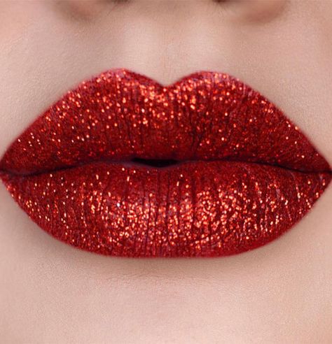 glitter ruby red lip makeup, lips makeup, lip aesthetic, lip makeup ideas, lip makeup images, pink lips, pink lip makeup, glossy lips, glossy lip makeup products #lipmakeup Red Glitter Lip, Red Glitter Lipstick, Red Glitter Lips, Beautiful Lip Color, Glossy Lips Makeup, Pink Lips Makeup, Glitter Lip, Red Lip Makeup, Lip Swatches