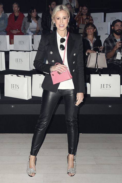 Roxy Jacenko at Jets runway show at Gallery I Roxy Jacenko, Stilettos Heels, Leather Outfits, Leather Pants Women, Confident Woman, Leather Outfit, Runway Show, High Heel Boots, Roxy