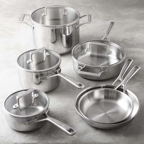 Open Kitchens, Kitchen Innovation, Cookware Set Stainless Steel, Stainless Steel Pot, Pots And Pans Sets, Stainless Steel Cookware, Nonstick Cookware, Cast Iron Cookware, Cookware Sets