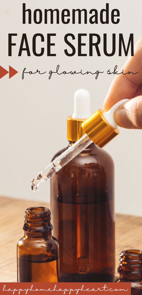 Skin Serum Diy, Homemade Face Serum, Diy Face Serum Recipe, Face Serum For Glowing Skin, Diy Face Serum, Face Serum Recipe, Serum For Glowing Skin, Diy Natural Beauty Recipes, Diy Serum