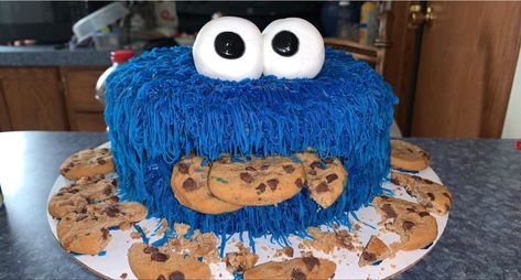 Made this incredible cookie monster smash cake for a one year old. Everything came out great. Hope to inspire someone with this picture. Monster Smash Cake, Monster Smash Cakes, Smash Cake, One Year Old, Cookie Monster, Monster Cookies, Cake Smash, Year Old, Cake Decorating