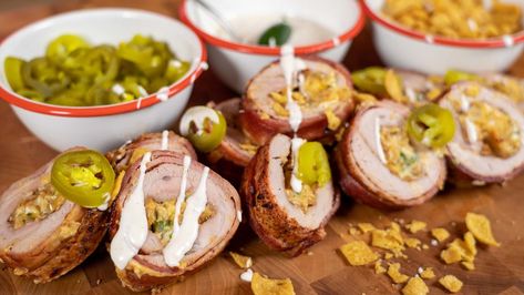 Pickled Jalapeno Peppers, Classic Pot Roast, Pickling Jalapenos, Rachael Ray, Stuffed Pork Tenderloin, Pork Tenderloin Recipes, Jalapeno Poppers, Pork Tenderloin, Stuffed Jalapeno Peppers