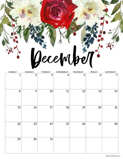 December 2024 Calendar Printable, December 2024 Calendar, December Calendar 2024, 2024 Prayers, Calender Print, Wedding Invatations, Calendars 2024, Full Year Calendar, Paper Trail Design