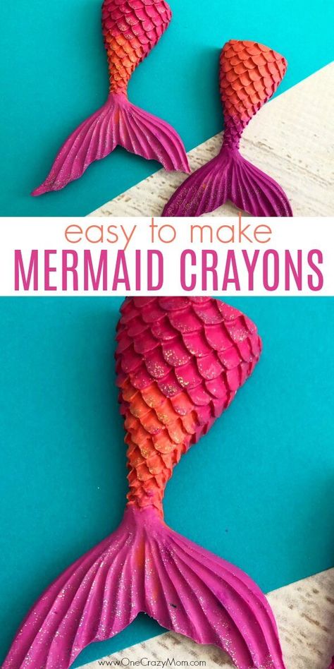 Learn how to make crayons shaped like mermaid tails! These are perfect for a mermaid birthday party. It's so easy once you know how to make crayons. Try these fun mermaid tails crayons. Kid's will love all the glitter! They are so pretty! How To Make Crayons, Make Crayons, Mermaid Birthday Party Decorations, Mermaid Crafts, Mermaid Theme Party, Mermaid Parties, Little Mermaid Birthday, Mermaid Theme Birthday, Sell Diy