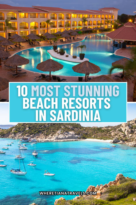 Sardinia’s beach resorts offer luxury and natural beauty. Discover the 10 most stunning options for an unforgettable stay. Click to see our top picks! Sardinia Italy Beaches, Sardinia Holiday, Beachfront Hotels, Family Package, Sardinia Italy, Romantic Escapes, Best Resorts, Dream Holiday, Mediterranean Sea