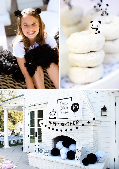 Birthday Dinner Party Ideas, Panda Birthday Party Ideas, Panda Birthday Theme, Panda Birthday Party Decorations, Panda Party Favors, Party Like A Panda, Party Ideas For Teens, Panda Themed Party, Dinner Party Ideas